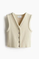 Button-Front Sweater Vest