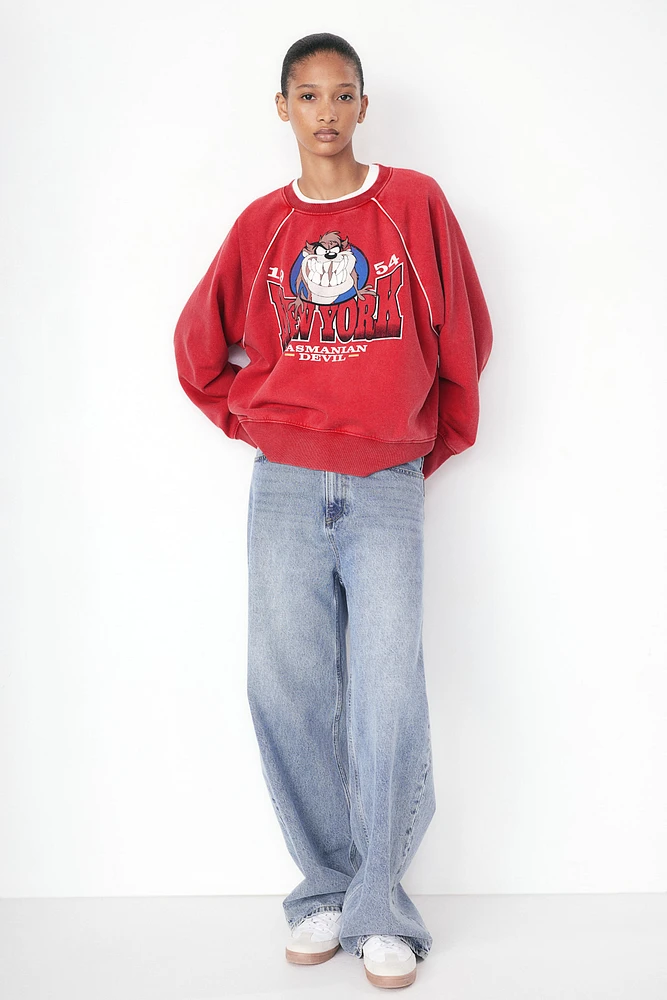 Oversized Printed Sweatshirt