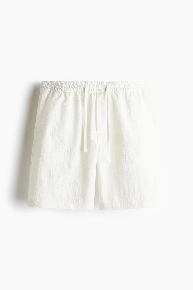 Relaxed-Fit Embroidered Shorts
