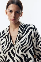 Chemise en sergé avec col cubain