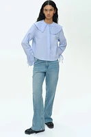 Poplin Blouse with Eyelet Embroidery