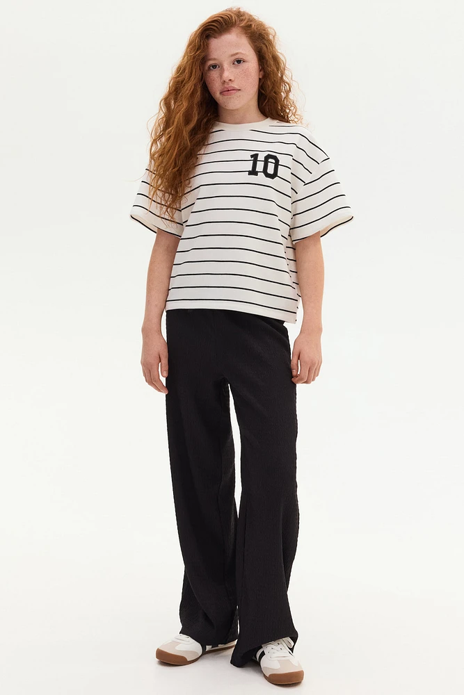 Textured Jersey Pants
