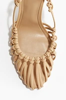 Heeled Slingbacks with Knots