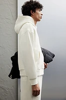 Loose Fit Ribbed Hoodie