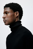Slim Fit Fine-Knit Turtleneck Sweater