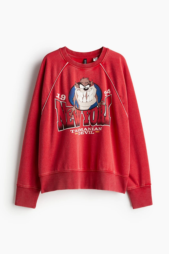 Oversized Printed Sweatshirt