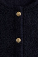 Bouclé-Weave Cardigan