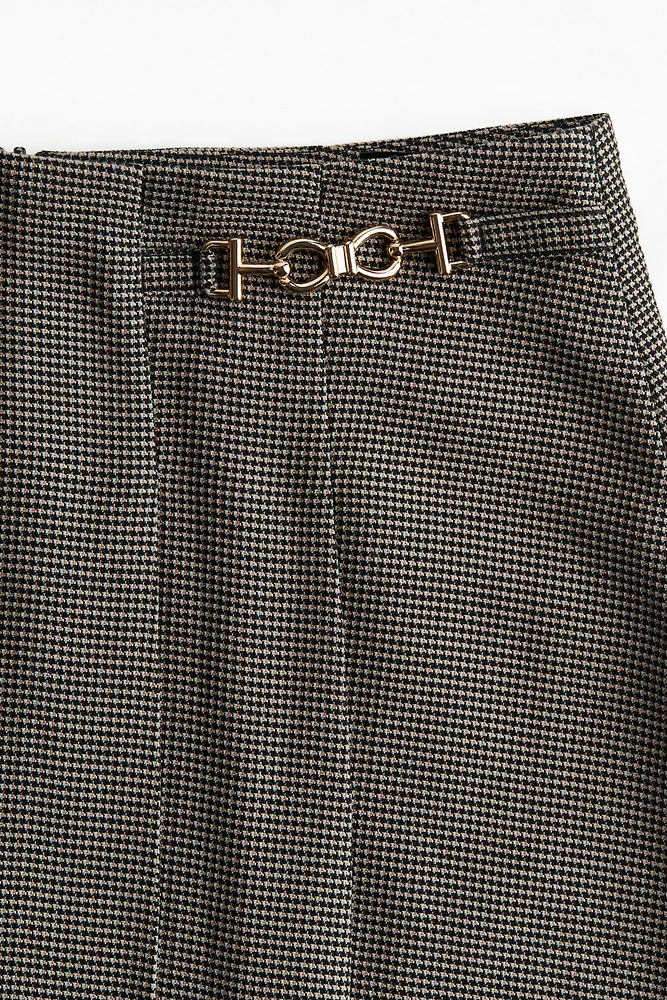 Metal-Detail Mini Skirt