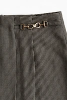 Metal-Detail Mini Skirt