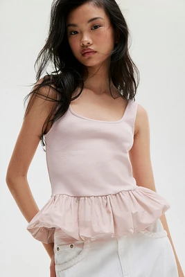 Bubble-Hem Tank Top