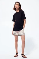 MAMA Before & After piqué shorts