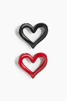 2-Pack Heart-Shaped Hair Claws