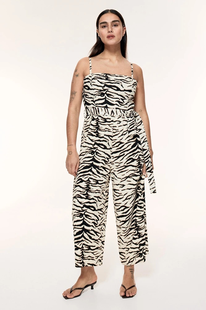Tie-Belt Jumpsuit