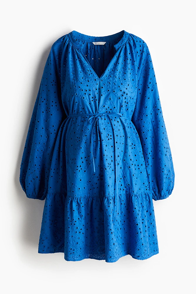 MAMA Eyelet-Embroidered Dress