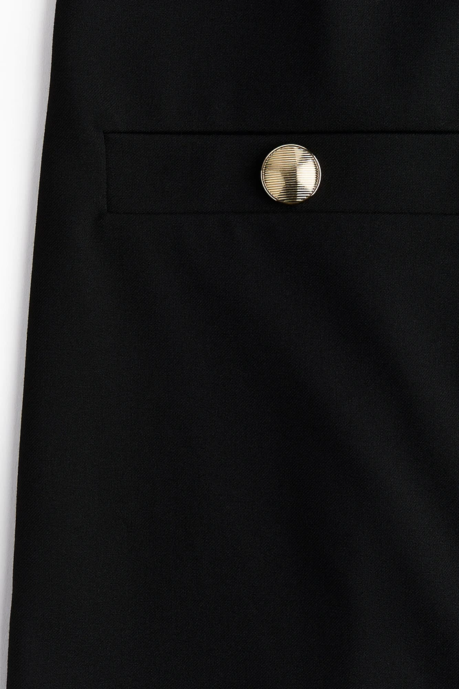 Button-detail Mini Dress
