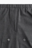 Rhinestone-Embellished Pants