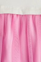 Tulle Dress with Printed Motif