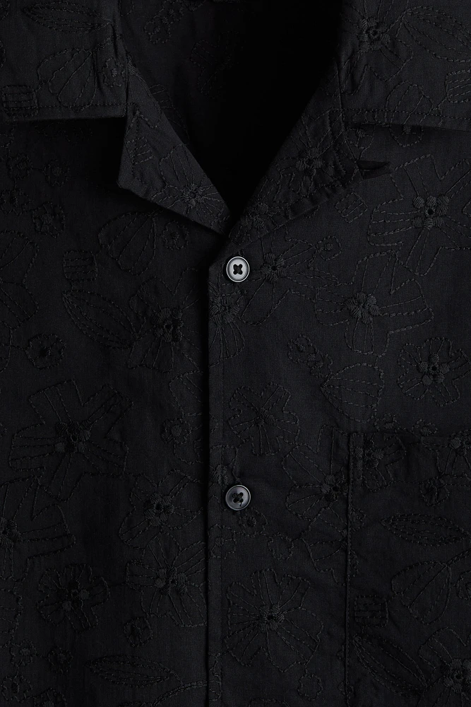 Regular-Fit Embroidered Resort Shirt