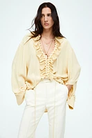 Flared Creased Pants