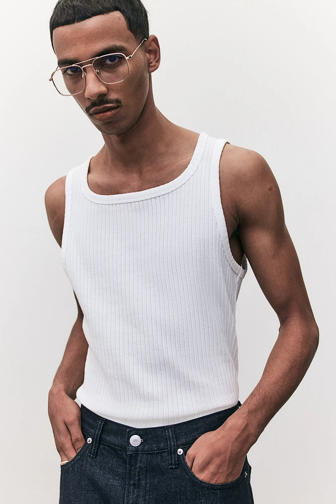 Slim-Fit Ribbed Tank Top