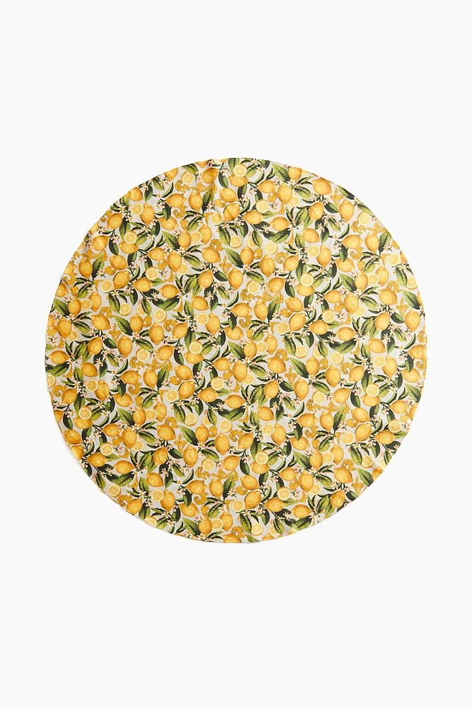 Round Water-Repellent Tablecloth
