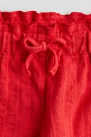 Textured Cotton Pants