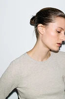MAMA Ribbed Jersey Top