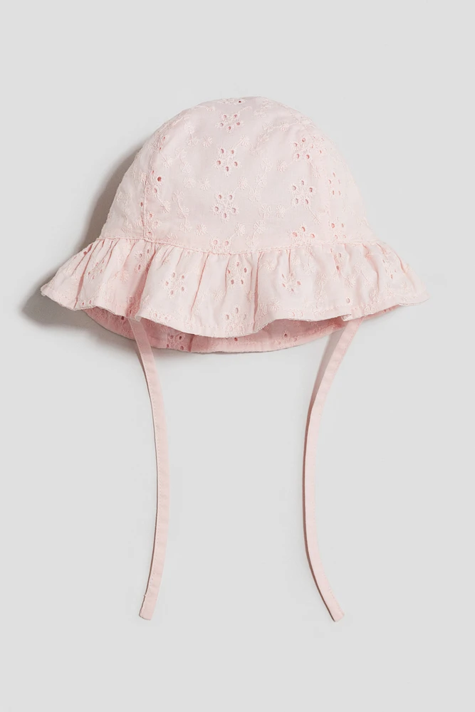 Eyelet-Embroidered Cotton Sun Hat