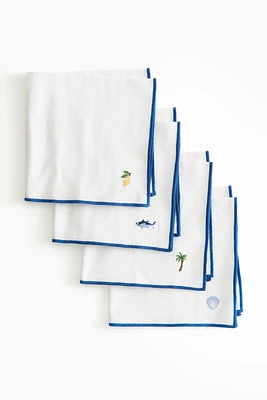 4-pack Embroidered Napkins