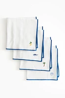 4-pack Embroidered Napkins