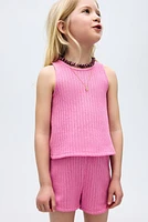 Textured-Knit Tank Top