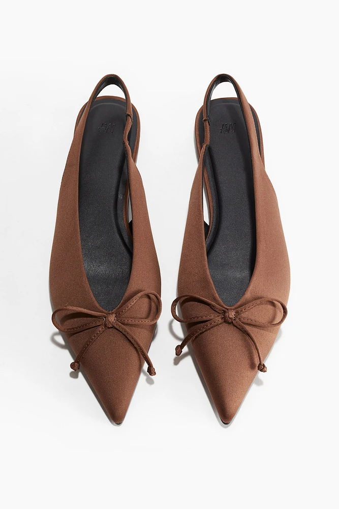Bow-Decorated Slingbacks