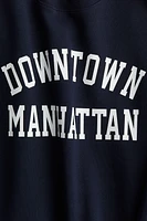 Sweatshirt with Text Motif