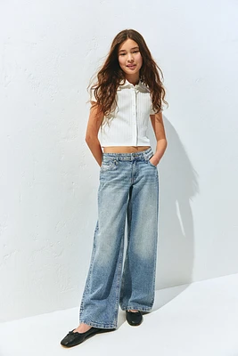 Wide-Leg Low Jeans