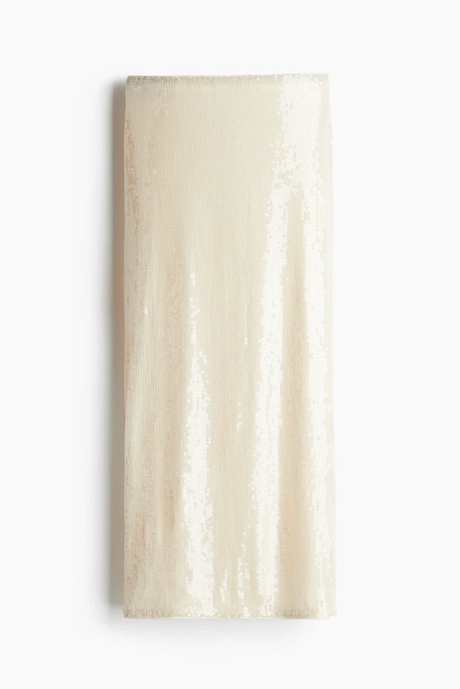Sequined Mesh Skirt