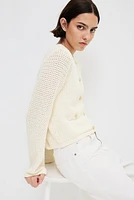 Textured-Knit Cardigan