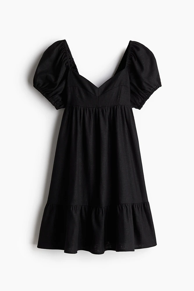 Puff-Sleeved Dress