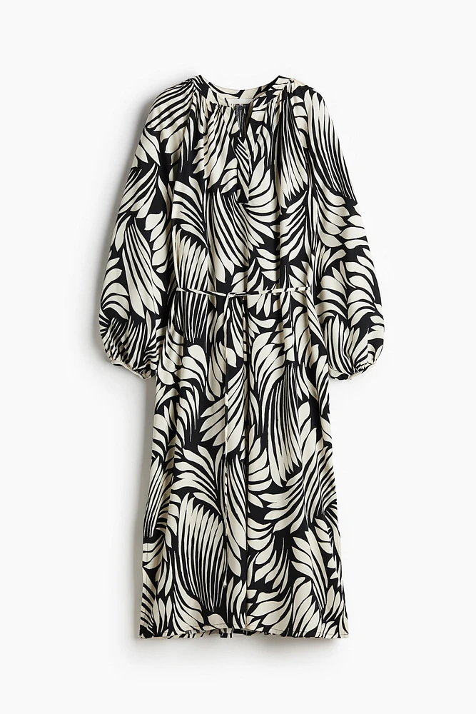 Balloon-sleeved Dress