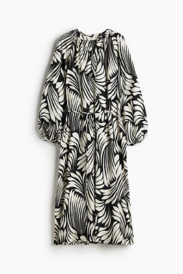 Balloon-sleeved Dress