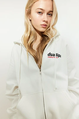 Veste grande taille imprimée avec capuchon