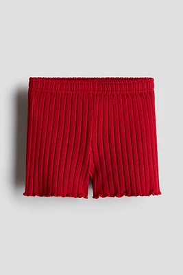 Rib-knit Shorts