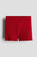 Rib-knit Shorts