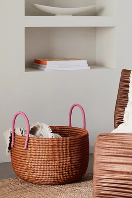 Grand panier de rangement fait main