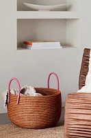 Grand panier de rangement fait main