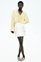 Coated Mini Skirt