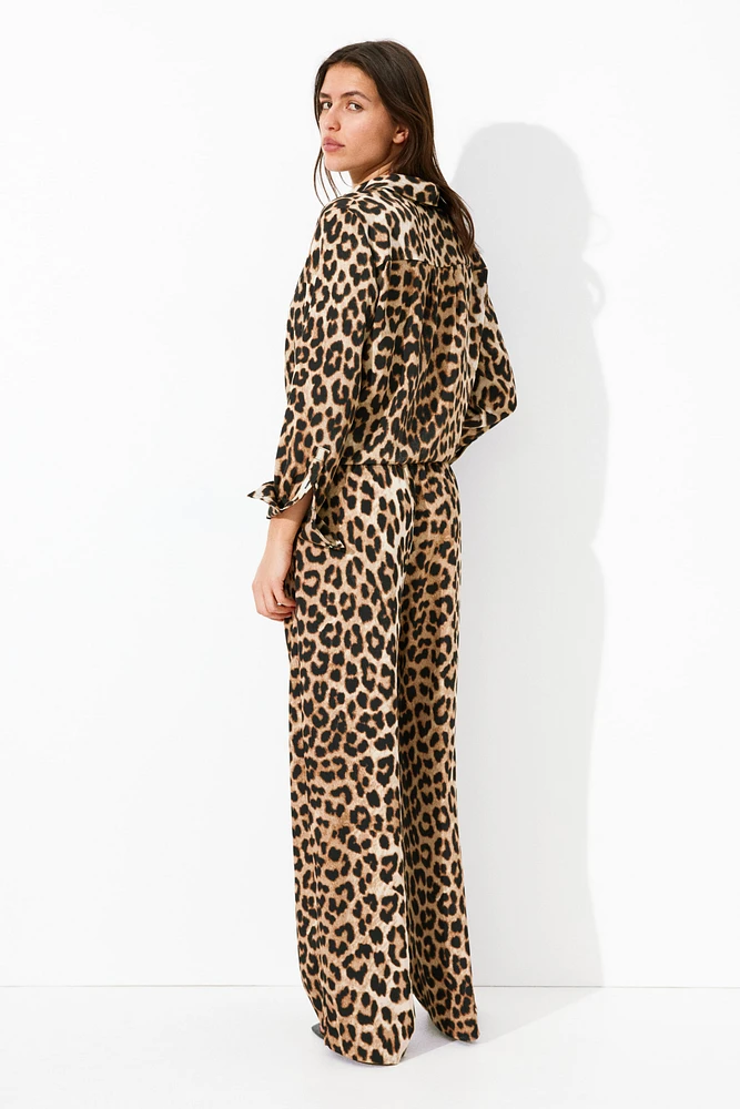Drawstring Twill Pants