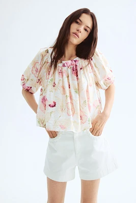 Balloon-Sleeved Blouse