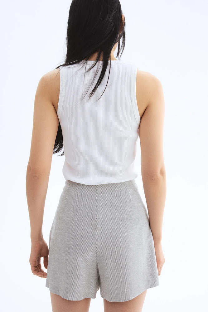 Linen-Blend Skort