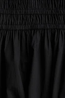 Cotton Dress with Smocked Waist