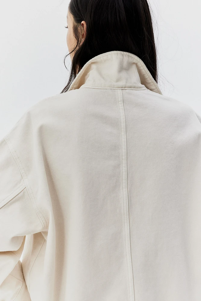 Oversized Pullover Denim Shirt